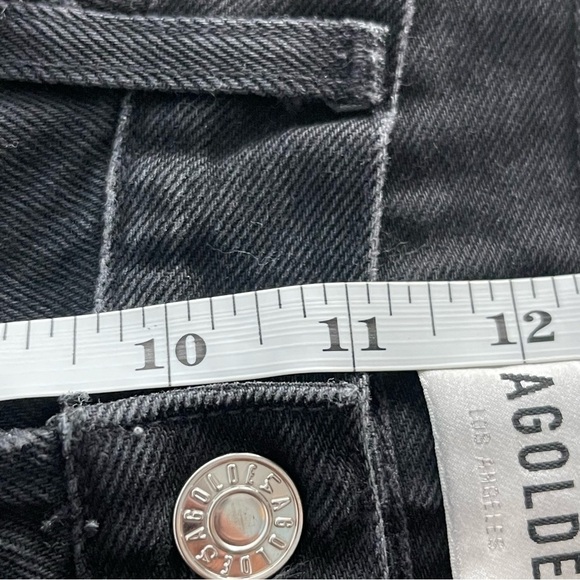 AGOLDE Cherie High Rise Straight Leg Jeans in Distortion Black Distressed 24 - Picture 14 of 15